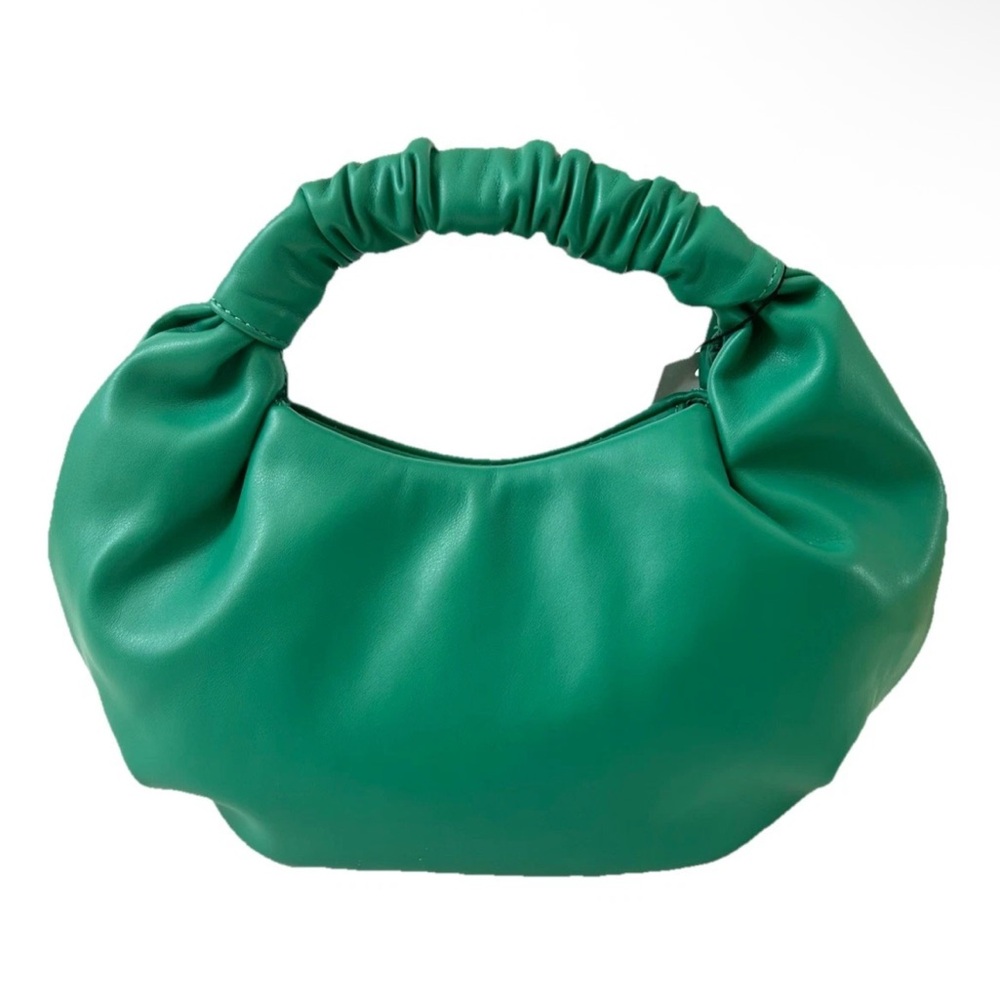 The Drop Women's Addison Soft Volume Green Faux Leather Top-Handle Bag